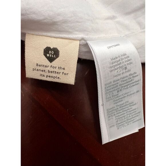 NWT Madewell Women's Poplin Pleated Smocked Crop Tube Top Eyelet White Sz: 12 - Picture 7 of 7